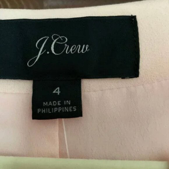 NWT J. Crew Sz 4 True Wrap Dress 365 Crepe Pink Tie Waist Long Sleeves - Picture 3 of 4